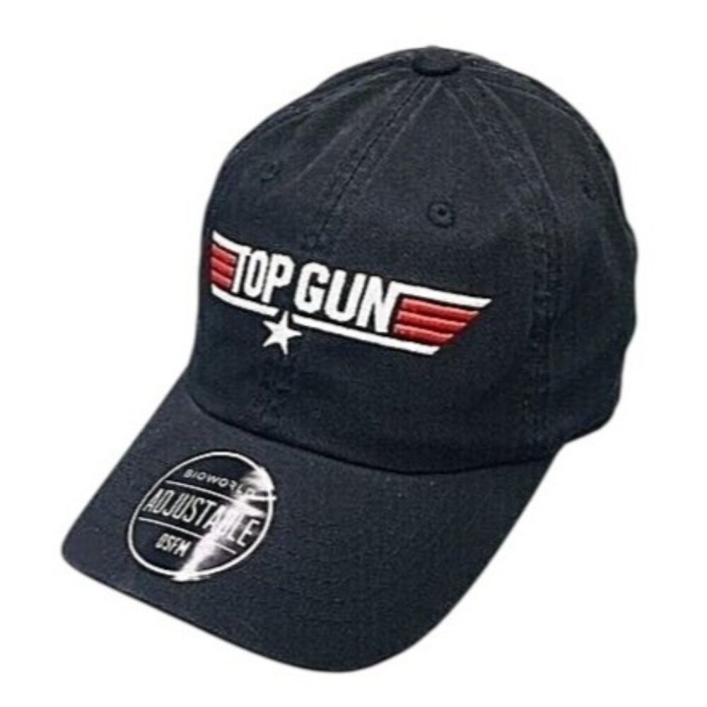 Top Gun  Bioworld Men's Adjustable Black Hat OSFM